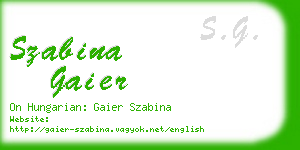 szabina gaier business card